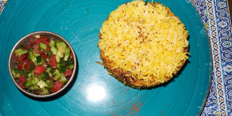 Leila-North Iran:  Baghali Polo ba morgh (Fava bean rice with saffron chicken)
